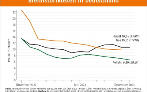 Holzpellets zum Jahresende besonders preiswert